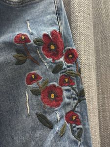 ZARA Embroidered skinny jeans