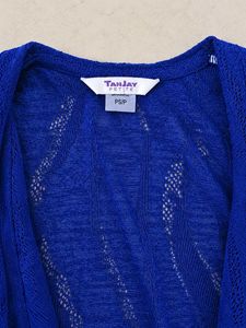 Royal Blue Open Front Cardigan