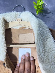 Stylish Corduroy Sherpa Lined Jacket