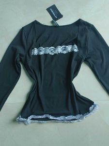 Women's y2k Lace Trim Top