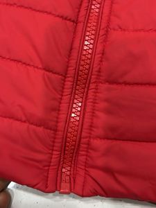 Red Sleeveless Puffer Vest