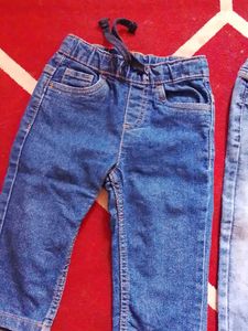 Kids Blue Denim Jeans - 2 Pairs