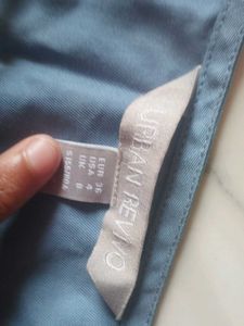 Light Blue Puff Sleeve Midi Dress (New)