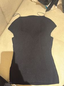 Ribbed Sweetheart Neck Top