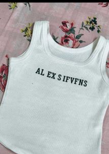 White Tank Top - EX STEVENS