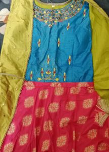 Beautiful Blue and Pink Lehenga Choli