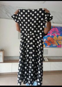 Chic Polka Dot Wrap Dress