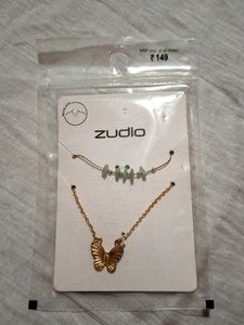 Zudio Butterfly Necklace Set