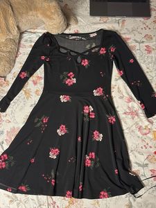 Floral Print Long Sleeve Dress