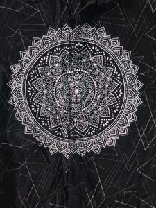 Stylish Black Shirt with Mandala Design