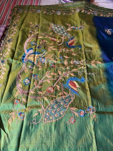 Pure Silk embroidery saree
