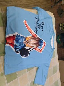 Light Blue Graphic T-Shirt