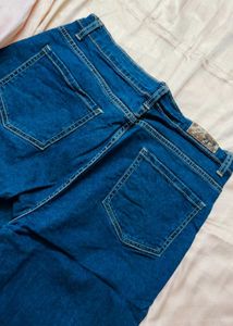 Blue baggy Denim Wide Leg Jeans