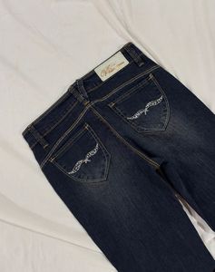 Dark blue low rise Bootcut Jeans