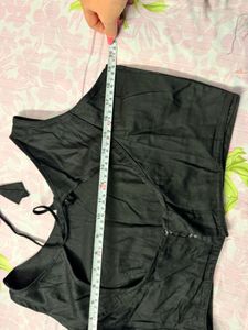 New Sleek Black Sleeveless Blouse