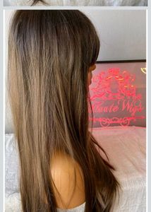 Brown Wig with Bangs