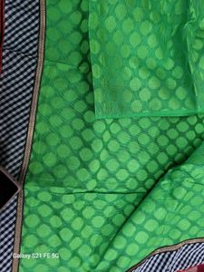 Green Colour Chanderi Saree