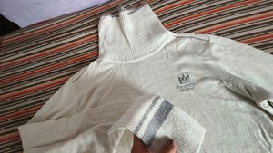 Cream High Neck Sweater