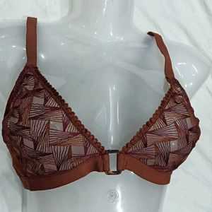 🪔 Sheer Lace Bralette with Geometric Print