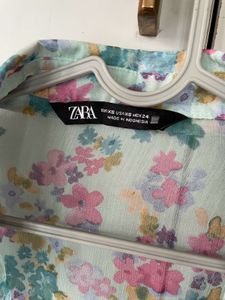 Floral Print Wrap Blouse