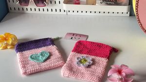 Handmade Crochet Pouches - Set of 2