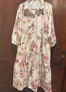 Floral Print Midi Maternity dress