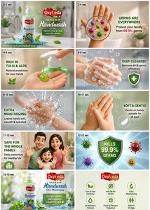 OxyVeda Tulsi &amp; Aloe Handwash