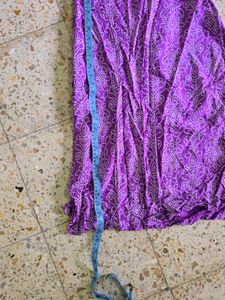 Purple Bandhani Kurta Set with Dupatta