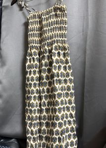 Boho Smocked Waist Maxi Dress
