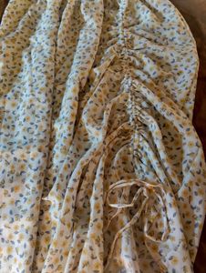 Floral Ruched Pinafore Dress | Sunshine Print