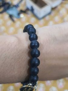 💟Ⓜ️Initial Chic Black Beaded Bracelet with Charms