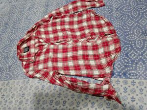 women s Red pink Plaid Button-Down Shirt dnmx
