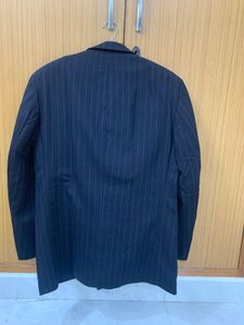 Pinstripe Double-Breasted Blazer