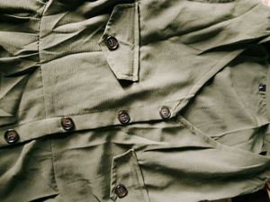 Chic Olive Green Button-Up Maxi Dress