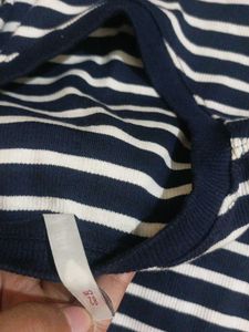 Striped Navy &amp; White T-Shirt Dress