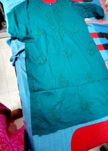 new deep raama green lakhnavi kurti