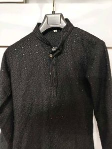 Embroidered Black Kurta pajama
