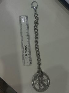 Y2k Silver Guess Keychain Bag Charm