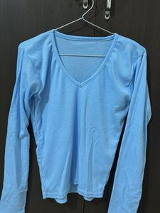 Blue Long Sleeve Top