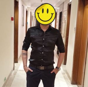 Party Wear Shirt (Solid Black - size S)