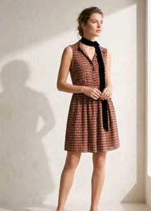 Zara Stylish Printed Sleeveless Dress