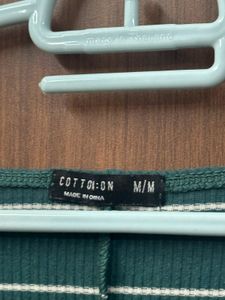 Cotton On Green Ribbed Dress | Size M