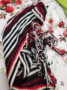 Striped Knit Scarf