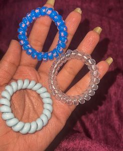 Cute Spiral Hair Ties - Set of 3 🫧