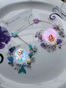 Elsa and Rapunzel Inspired Coquette bracelet