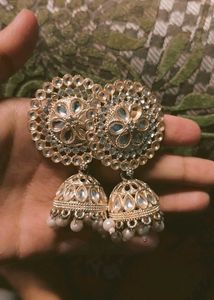 Stunning Jhumka Earrings with Pearls