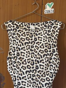 Leopard Print Ruched Top