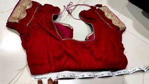 Velvet Blouse Burgundy Colour