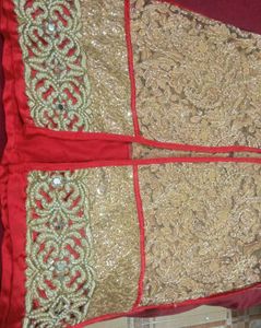 Red and Golden Lehenga Set