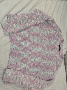 Cozy Pastel Textured Knit Sweater